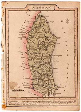 Miniature Sussex Map