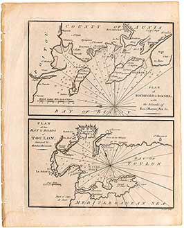 Plan Of Rochfort & Rochel / Plan Of The Bay & Roads Of Toulon